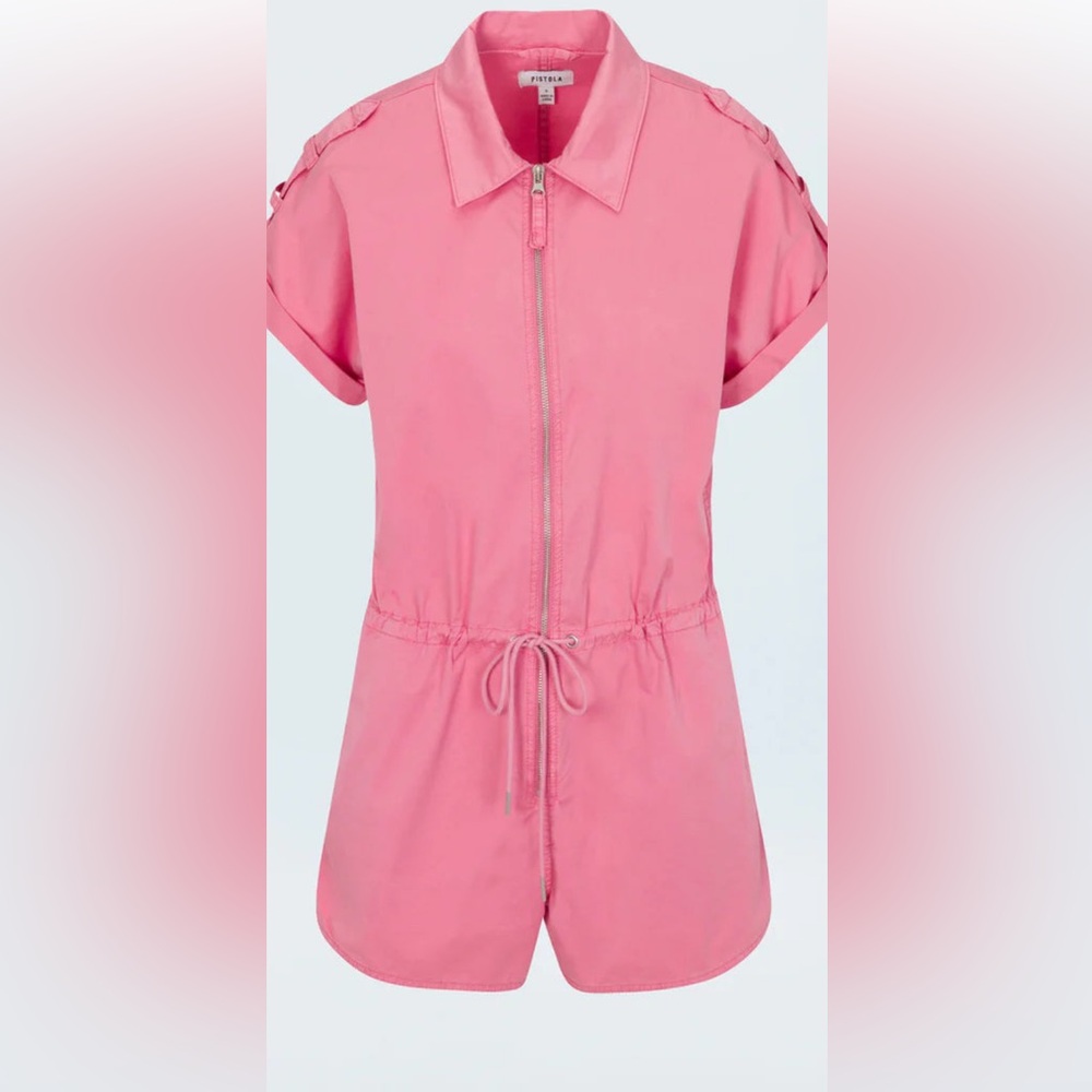 Pistola Meg Zip Front Romper Pink